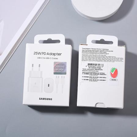 Samsung Ep-Ta800 Laddare Super Snabb Väggsadapter 100Cm Pd Typ C-Kabel För Galaxy Note 10 20 Pro S22 S21. Ultra S10+ A55 White EU Set (Box)