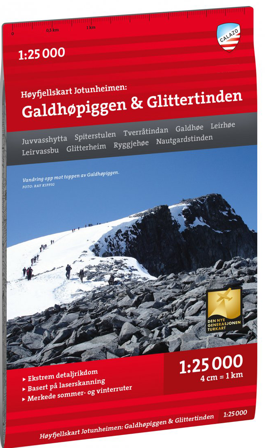 Calazo Høyfjellskart Jotunheimen: Galdhøpiggen & Glittertinden 1:25 000 - Calazo