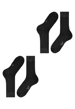 Falke Happy 2-Pack Socks Strumpor Herr Svart 43-46
