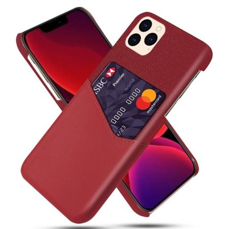 Iphone 12 Mini - Ksq Skal Med Kortfack - Röd Red Röd