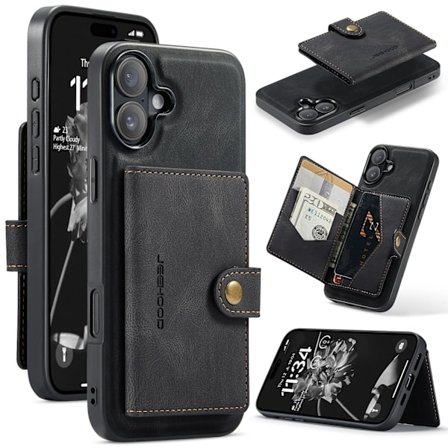 iPhone 16 Plus - Premiumskydd med Magnetiskt Kortfacksskal