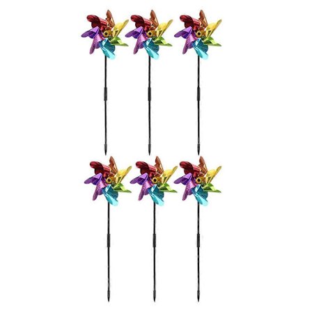 Pyörivä lelu tuulimylly koriste puisto tuulimylly kodinomistajat monivärinen 6 kpl (FMY)