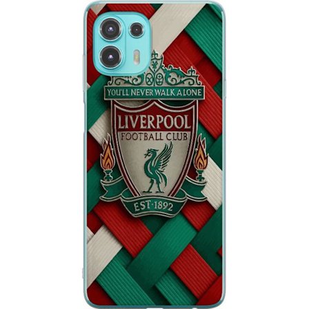 Kompatibelt Mobilskal till Motorola Motorola Edge 20 Lite Liverpool Football Club-emblem med You'll Never Walk Alone i kraftfull grafisk design för p
