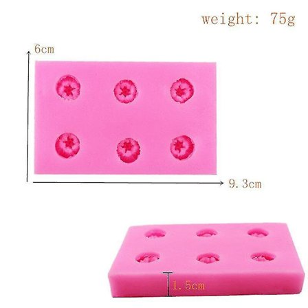 Kakeformer Nye 6-hulls Mini Kirsebærblomstform Dråpelimform 1 stk