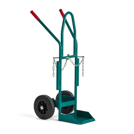 Gas cylinder trolley KENNY, 420x1060x260 mm, solid rubber wheels