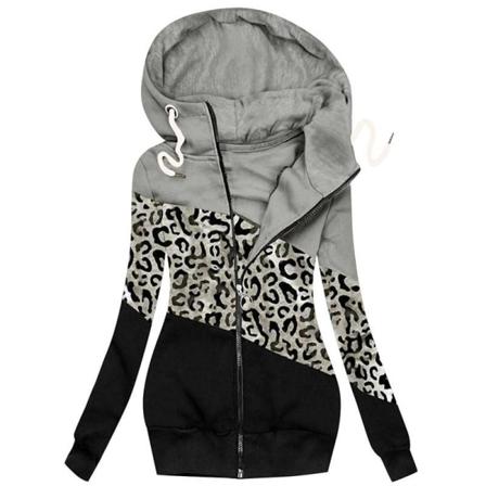 Dam Huvhals Långärmad Höst Vinter Huvjacka Full-dragkedja