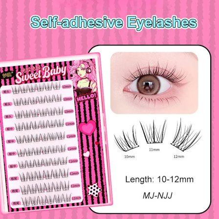 Självhäftande Ögonfransar Klusterfransar Inget Lim Individuella Fransar Mjuka Idol Franskluster Återanvändbara Självhäftande Fransar