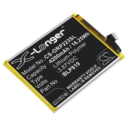 Batteri till SmartPhone, Mobil för OPPO Reno6 4G, CPH2235, Reno 5Z 5G 2021 m.fl.