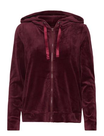 Vmathena Velvet Hoodie Exp Hettegenser Genser Burgundy Vero Moda
