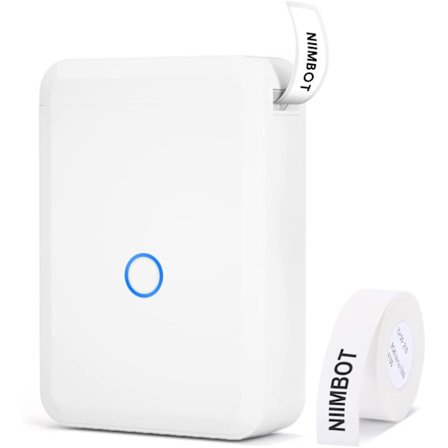 Etiketmaskine Mærkatprinter Mærkatmaskine med 1 rulle hvid stjerne