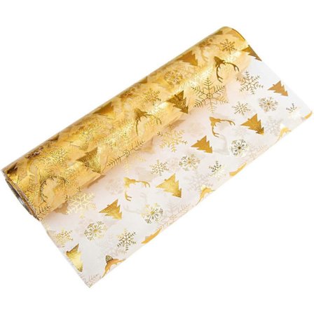 Gyldent julebordstablet, juledekoration til midterstykket, julebordstablet, glitrende borddekoration-B