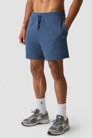 ICANIWILL - Everyday Unbrushed Relaxed Sweat Shorts Dusty Twilight Blue - Herre - ICIW
