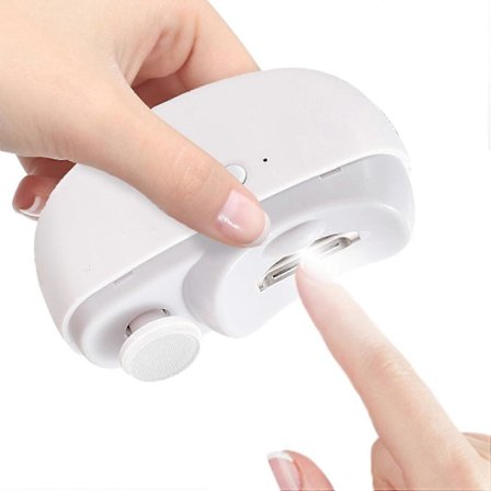 Sähköiset kynsisakset, 2-in-1 kynsileikkuri kynsien kiillottaja harjalla, 2-nopeuksinen (FMY)