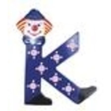 Clown Bokstav i Trä, K