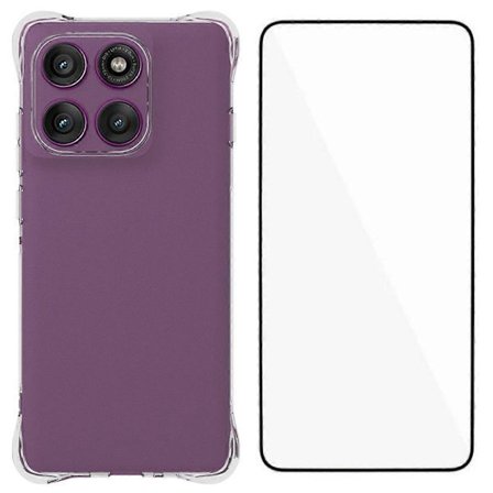 Motorola Edge 60 Pro 5G -puhelimen kuori WANLONFENG WL Series 2.0mm TPU -puhelinkuori karkaistulla lasikalvolla