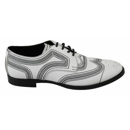 Dolce & Gabbana, Derby Formal Lace Shoes Biały, Mężczyzna, Rozmiar: 44 EU