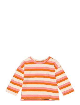 Stripe Yd Ls Tee T-shirts Long-sleeved T-shirts Oransje Mini Rodini*Betinget Tilbud