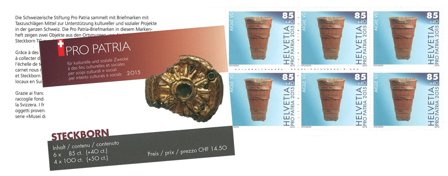 Schweiz - Pro Patria 2015 - Postfrisk frimærkehæfte