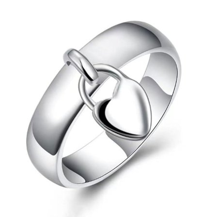 6-10 Ring Love Heart Ring Dam Fashion Personlighet Ring Enkla Damer