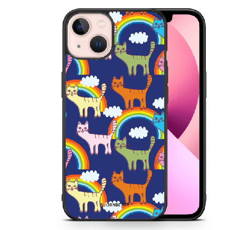 Bjornberry Skal Iphone 13 - Katter & Regnbågar