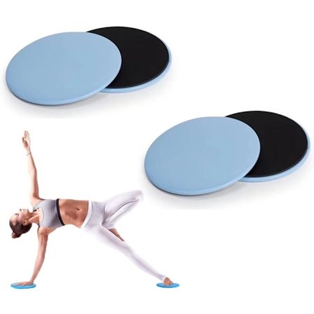 4 stk. Dobbeltsidige Glideskiver Core Sliders Ultimate Core Ab Fitness Trainer. Benøvelsesutstyr for Gym, Hjem, Yoga, Pilates | Styrk Mage, Brenn