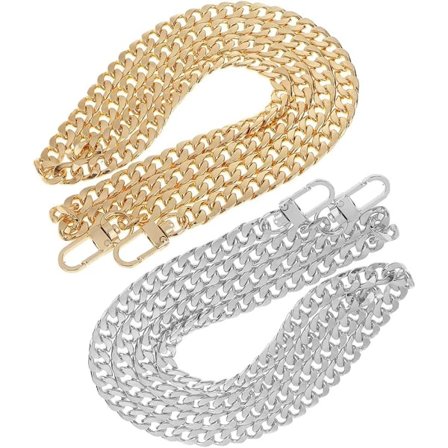 2 stk. (60 cm) Taskekæder Skuldertaskekæde Håndtaskekæde Kryds Krops Taske