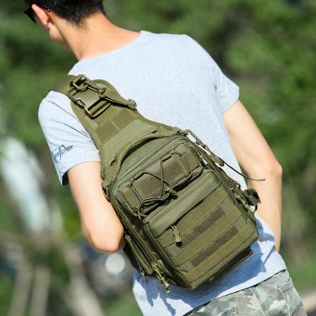 Herr och dam midjeväska kamouflage taktisk axel ryggsäck med stor kapacitet under 20L armygrön