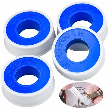 4 Pak Teflonbånd, 12mm × 0,075mm × 10m PTFE Industriel Tætning