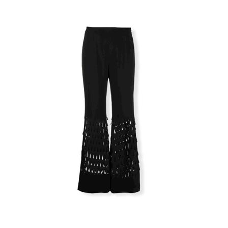 Alberta Ferretti Wide Byxor svart, Dam Byxor, Dam, Storlek: L