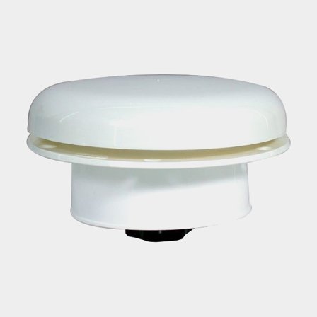 Wentylator / wentyl pokładowy, plastikowy, Ø152 mm / Ø100 mm, z siatką przeciw owadom, biały - Jachtowa