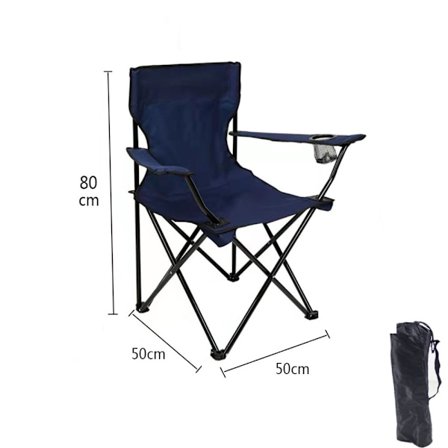 Sammenklappelige Campingstole Outdoor Stol NAVY BLÅ