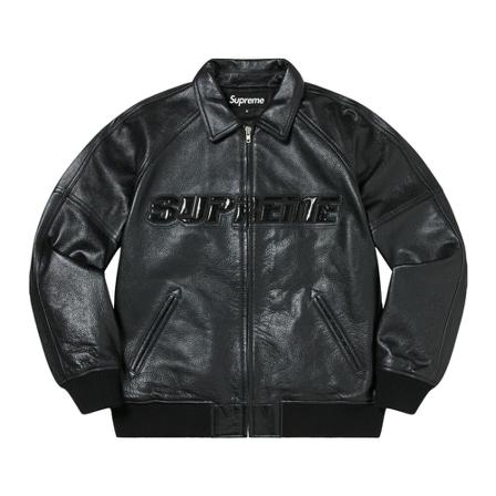 Supreme Leather Jacka svart, Herr, Herr, Storlek: L