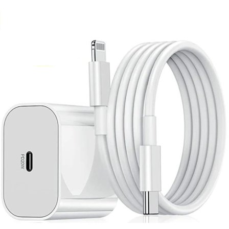 iPhone-pikalaturi C–Lightning-virtalähde 20 W + 2 m datakaapeli valkoinen