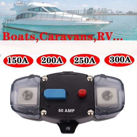 Afbryder med manuel nulstilling Bil Marine Trolling Motors Båd Atv Strømbeskyttelse til lydsystem Sikring 150a 200a 250a 300a| |