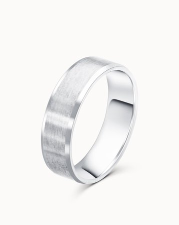 Smooth Ring Afor Her voor heren 18K witgoud - verlovingsringen en Trouwringen van Vanbruun