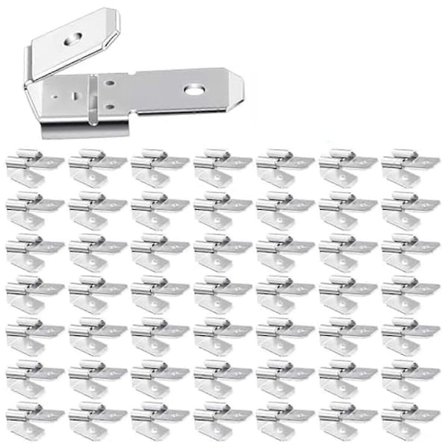 50 stk. Doble Spade-koblinger, Elektrisk Dobbel Hunn Hann Adapter, Hurtigkobling Spade Krympeklemmer Kit