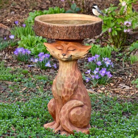 Hartsvattenfat i Resin Antik Trädgårdsfågelbad