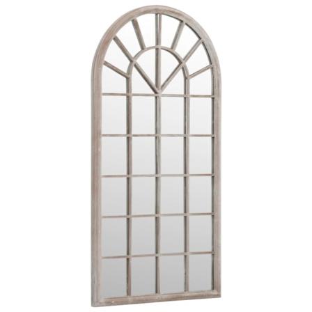 Vidaxl Trädgårdsspegel Sand 90x45 Cm Järn För Utomhusbruk Creme