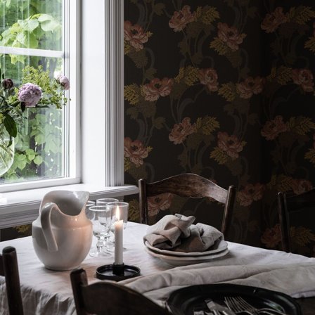 Duro Ovansjö 521-03 Tapet Gammelsvenska Klassiker 1850-1950 Svart, Färg & tapeter