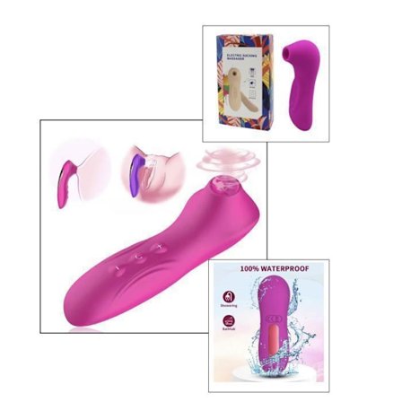 (Rosarød) Jooksmart Klitoris Suger Vibrator for Kvinner, Billig, Kraftig Vibrerende Klitorisstimulator, USB Oppladbar