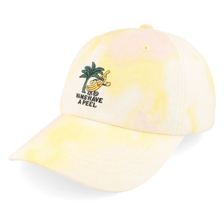 Vans - Gul unconstructed Keps - Tie Dye Curved Bill Jockey Tropical Peach Dad Cap @ Hatstore