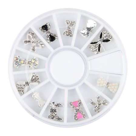 12 stk negle dekorationer metal Roset neglesmykker