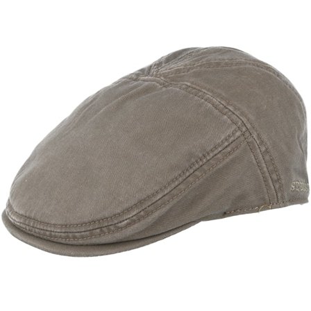 Stetson - Beige flatcap Keps - Ivy Cotton Dark Beige Flat Cap @ Hatstore