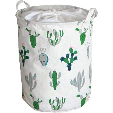 Vaskeromskurv med håndtak, stoff, vanntett, sammenleggbar