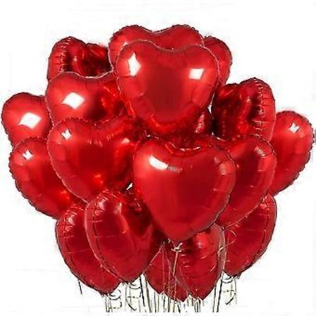 20-pack Röda Folie Heliumfyllda Hjärtformade Latexballonger