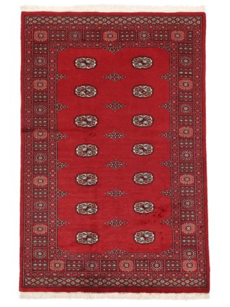 Medalionowy Mały Pakistański Bucharski 2Ply Dywan 127X192 Wełna