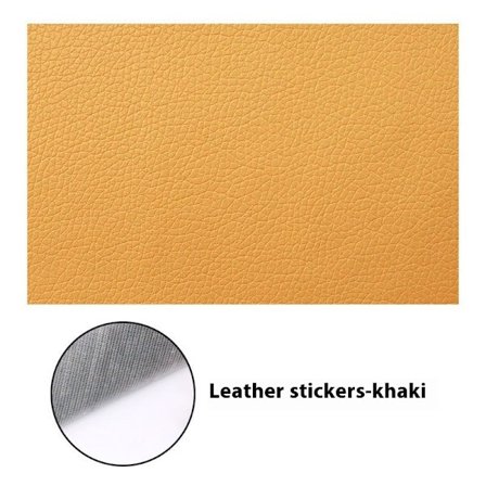 Reparationstape, selvklæbende imiteret læderlap, khaki 5 stk. (20 x 30 cm)