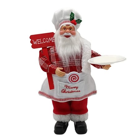 12'' Kock Jultomte Figurer God Jul Figurdekorationer Bordsdekoration