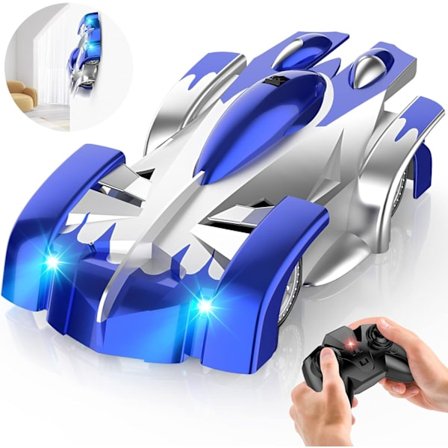 Wall Climbing Remote Control Car,360° Rotating Dual Mode RC Stunt Car,Toys for 4 5 6 7 8 9 Year Old Boy,Rechargeable Toy Car with Headlight,Christmas