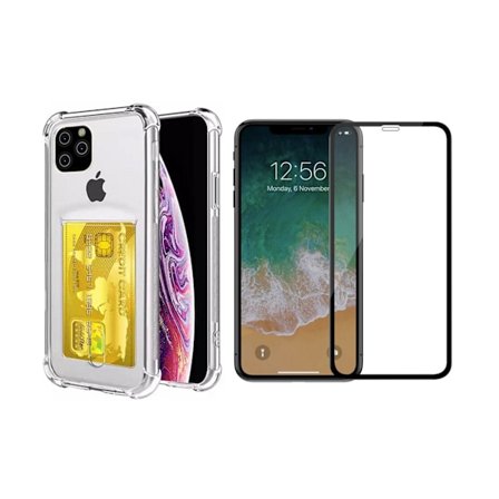 iPhone 11 - Skal med Korthållare och Skärmskydd